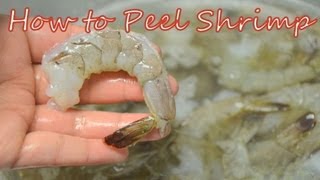 How to Peel amp Devein Shrimp in 5 seconds วิธีปอกเปลือกกุ้งแสนง่ายใน5วินาทีRinsCookbook [upl. by Hoy]