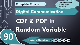 Cumulative Distribution Function CDF amp Probability Density Function PDF in Random Variable [upl. by Oirobil]