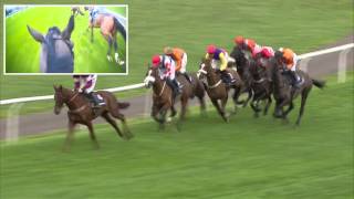 JockeyCam Lizzie Kellys historic win [upl. by Sinnek]