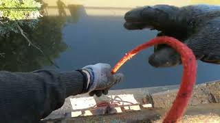 MAGNET FISHING DOWN AT BIG TIMBER CREEK magnetfishing fishing magnet metal treasure water [upl. by Rosaline]