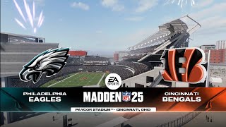 Madden NFL 25  Philadelphia Eagles vs Cincinnati Bengals 2024 Week 8 Sim [upl. by Weisberg]