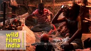 Aghori baba drinking local alcohol [upl. by Cordelie794]