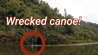 Whanganui river journey day 2  Wrecked canoe [upl. by Eilyw]