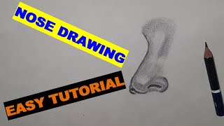 How to Draw Nose  Tutorial of Nose  Easy Nose Drawing [upl. by Loree]