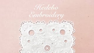 Hand Embroidery White Work Doily Making Hedebo Embroidery Square Doily [upl. by Dachy]