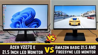 Acer V227Q E 215 Vs Amazon Basics 215 Inch Full HD IPS Led Monitor Comparison  number of port [upl. by Turino]