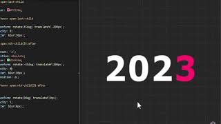 Happy New Year 2024  Text Animation Effects on Hover  HTML CSS  html css [upl. by Atiugram958]