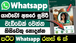 Top 6 whatsapp secret tips and tricks in sinhala  whatsapp tricks and tips [upl. by Nonnaer656]