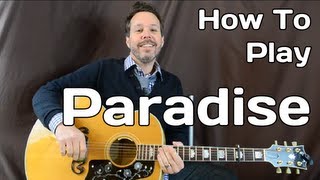 Paradise Coldplay  How To Play  Guitar Lesson  Easy [upl. by Anilrats]