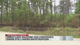 Croatan National Forest fire improves to 90 contained [upl. by Sharia593]