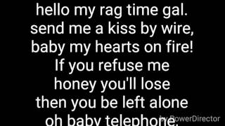 Hello my baby hello my honey wlyrics [upl. by Farnham]