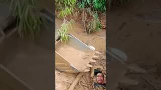 excavator and fish farming hitachi construction subscribe shorts funny [upl. by Hudnut49]