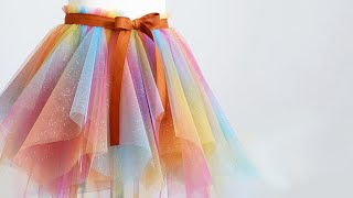 Simple TUTU SKIRT For 6year OldHOW To Make Tutu Skirt Tutu skirt Tutorial [upl. by Modnarb]