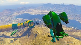 PRIMERA CARRERA CON EL JETPACK  CARRERA GTA V ONLINE  GTA 5 ONLINE [upl. by Rehpotisrhc]