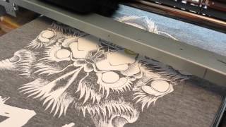 DIY DTG Epson 1400 Printing white on grey [upl. by Leveroni]