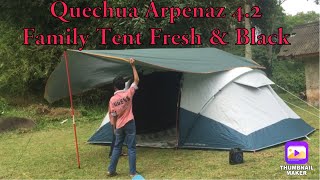 Unboxing Quechua Arpenaz Family 42 Tent Fresh amp Black [upl. by Yema986]