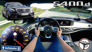 2017 Mercedes S400d LONG 340 KM  VMAX 0100 100200 kmh Prezentacja i PRÓBA AUTOSTRADOWA [upl. by Luise]