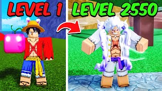 Noob To MAX LEVEL As GEAR 5 LUFFY in Blox Fruits FULL MOVIE [upl. by Yesteb237]