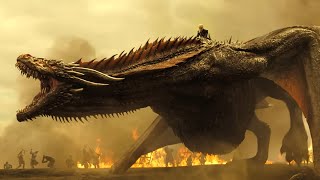 DROGON VS LANNISTERS ARMY GAME OF THRONESDAENERYS SLAUGHTERS THE LANNISTERSDrogon fight scene [upl. by Hakeem146]