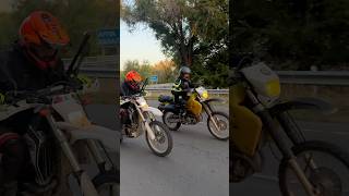 Suzuki DRZ400 vs Yamaha WR250  road drag race DRZ400 WR250 DragRace OffRoad DirtBikesquot [upl. by Evania]