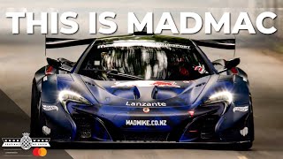 Mad Mikes amazing rotary drift McLaren P1 MADMAC debuts at Goodwood [upl. by Japeth]