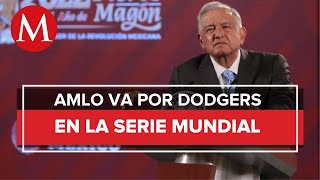 AMLO envía abrazo a Julio Urías quotpodría ser el deportista mejor pagado de la historiaquot [upl. by Aseefan]