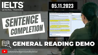 Computer Based IELTS Reading  IELTS General Training Demo Test  Sentence Completion Sample Task [upl. by Oswald]