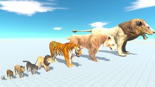 King Of The Jungle Of Evolution VS All Dinosaurs Race with Animals  Animal Revolt Battle Simulator [upl. by Carmita880]