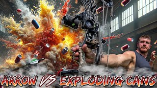 BEAST BROADHEAD VS EXPLODING Cans in Slow Motion [upl. by Ericha]