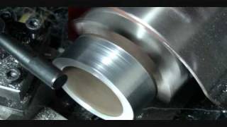 Lathe Turning and Facing 25 inch steel tube [upl. by Arvy]