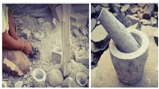 How to make stone carving mortar and pestle  How to make a mortar and pestle from stone [upl. by Liane]