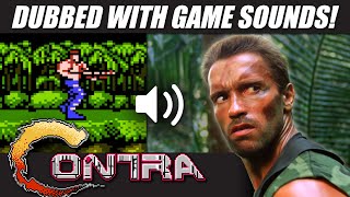 Predator dubbed with CONTRA NES game sounds  RetroSFX Mashups [upl. by Anaihr]