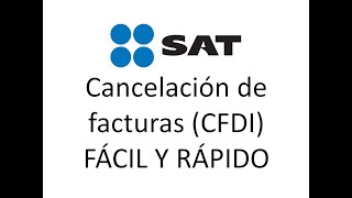 COMO CANCELAR FACTURAS FÁCIL Y RÁPIDO [upl. by Ylesara]