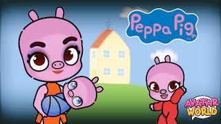 🐷 Peppa and George are babies 🍼 The Olden Days 👶 AVATAR WORLD ❤️ [upl. by Josiah]