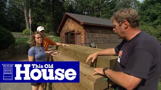 How to Build a Timber Retaining Wall  This Old House [upl. by Nahsad]