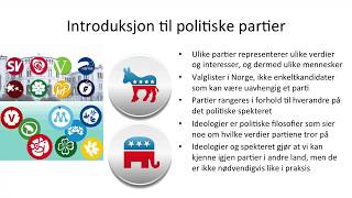 Samfunnsfag  Norske politiske partier politiske spektrum [upl. by Erinna184]