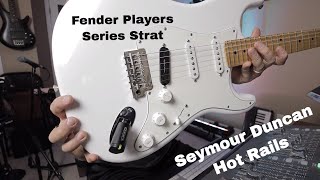 Fender Players Series Strat Seymour Duncan Pickup Hotrails Pickup Swap [upl. by Myrna]