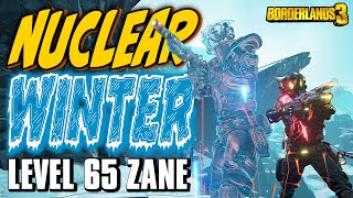 OLD NUCLEAR WINTER ZANE BUILD  Level 65 M10 Borderlands 3 [upl. by Yrneh]