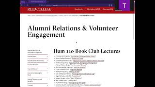 Reed College  Hum 110 Alumni Book Club Explanation [upl. by Elyse]