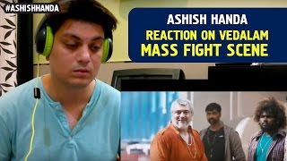 Vedalam Movie Mass Fight Scene  Ajith Kumar Thala Mass  Reaction By Ashish Handa [upl. by Anam874]