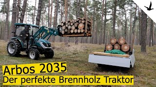 Kleintraktor Arbos 2035 mit Frontlader🚩Der perfekte Brennholz Traktor in Vorstellung und Test [upl. by Aitselec]