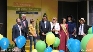 Eröffnung des 58  Hessentages in Korbach am 25 5 2018 in 4K von tubehorst1 [upl. by Devan709]