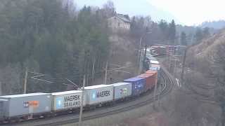 Schwere Güterzüge der ÖBB auf den Weg nach Payerbach Reichenau am Semmering [upl. by Eelarual]