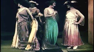 Edwardian fashion show  Rare color film footage  1910  1915 [upl. by Seppala222]