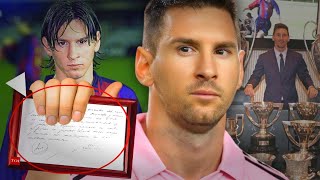 L’HISTOIRE du premier CONTRAT de MESSI Signé dans une serviette en papier [upl. by Odelia]