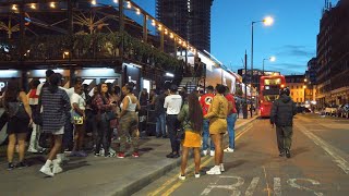 FRIDAY NIGHT WALK from CITY OF LONDON to SPITALFIELDS  PostLockdown 2020 [upl. by Rosalyn]