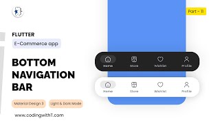 Bottom Navigation Bar in Flutter  Material 3  Flutter eCommerce App 2023 [upl. by Emerald]