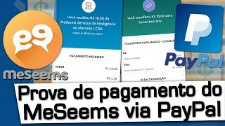 MeSeems Prova de Pagamento PayPal [upl. by Ezechiel]