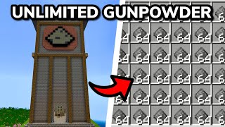 MAKING A GUNPOWDER FACTORY in Minecraft Bedrock Survival Ep 10 [upl. by Ardnnek942]