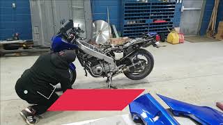 2006 Kawasaki ZZR250 Disassemble [upl. by Aisital]